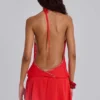 Tatiana mini-jurk met open rug