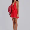 Tatiana mini-jurk met open rug