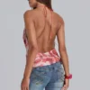 Tatiana rugloze top met strass