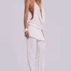 Tatiana rugloze top met studs in wit