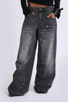 Trixa Colossus Jeans met juweelstuds