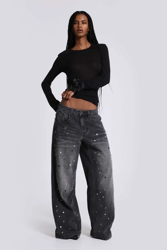 Trixa Colossus Jeans met juweelstuds