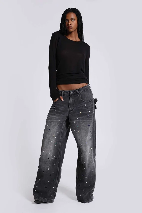 Trixa Colossus Jeans met juweelstuds