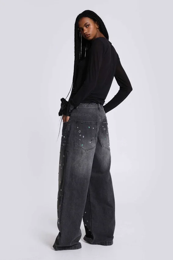 Trixa Colossus Jeans met juweelstuds