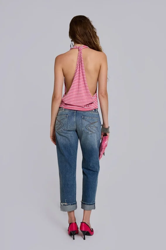 Cooper versierde cropped Jeans