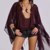 Vaca Whipstitch minishort van imitatieleer in zwart
