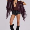Vaca Whipstitch minishort van imitatieleer in zwart