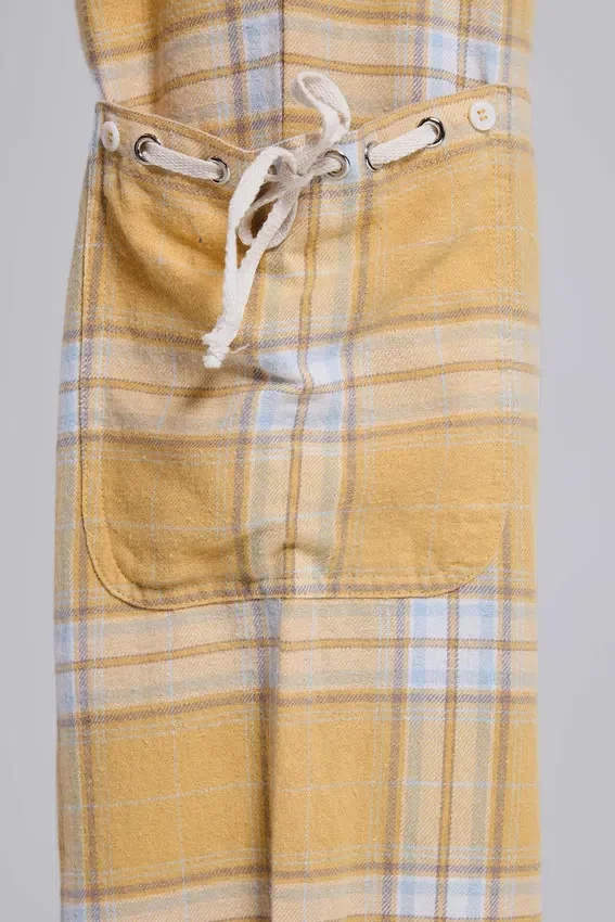 Vellora laaggetailleerde geruite broek