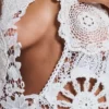 Verbena patchwork gehaakte mini-jurk
