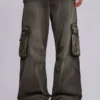Verbleekte kaki Trooper-cargobroek