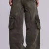 Verbleekte kaki Trooper-cargobroek