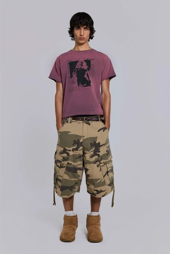 Verbleichte camouflage Cadet-Short