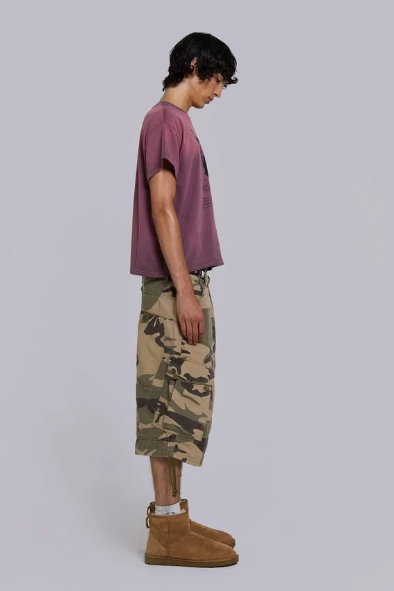 Verbleichte camouflage Cadet-Short