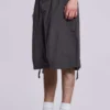Vintage grijze parachute-Cargoshorts