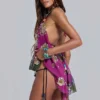 Vireya versierde haltertop met open rug