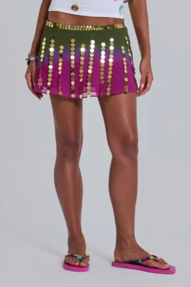 Vireya versierde ombré-minirok
