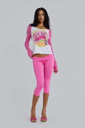 Wag T-shirt met raglanmouwen en airbrush-print
