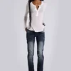 White Haze Henley-top