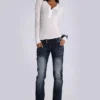 White Haze Henley-top
