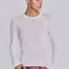 White Mist-top met lange mouwen
