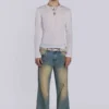 White Mist-top met lange mouwen