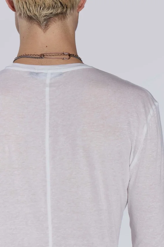 White Mist-top met lange mouwen