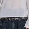 White Mist-top met lange mouwen