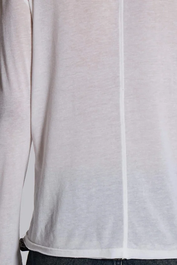 White Mist-top met lange mouwen