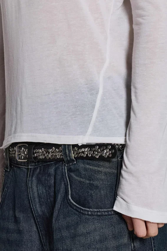 White Mist-top met lange mouwen