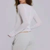 White Mist top met V-hals