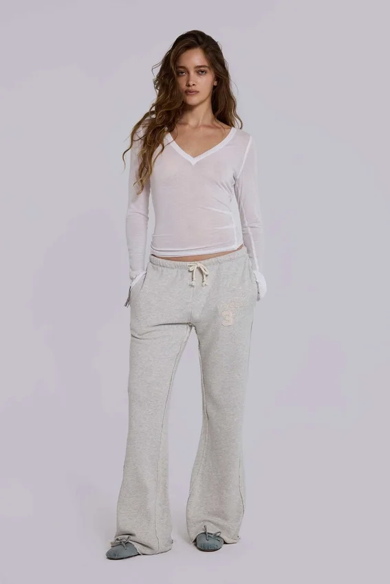 White Mist top met V-hals