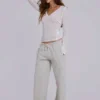 White Mist top met V-hals