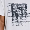 Wit ets-T-shirt met korte mouwen