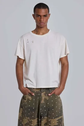 Wit Moth cropped T-shirt
