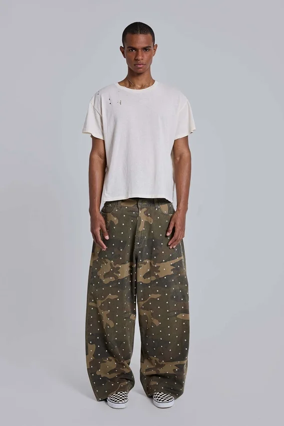 Wit Moth cropped T-shirt