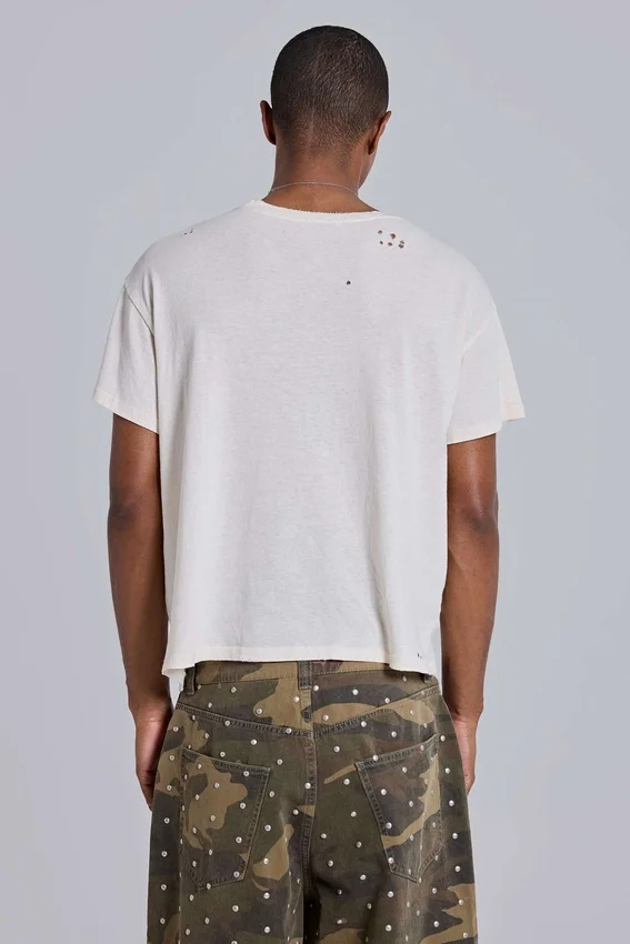 Wit Moth cropped T-shirt