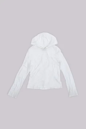 Witte gemêleerde Mist-hoodie