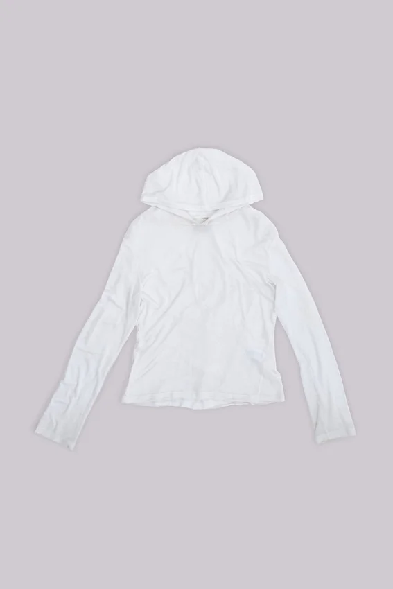 Witte gemêleerde Mist-hoodie