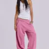 Witte geribde longline-vest