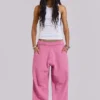 Witte geribde longline-vest