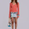 Zadie Airbrush Denim Off-mini-rok
