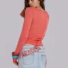 Zadie Airbrush Denim Off-mini-rok