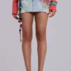 Zadie Airbrush Denim Off-mini-rok