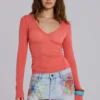 Zadie Airbrush Denim Off-mini-rok