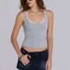 Zadie denim afgeknipte minirok in donkere wassing