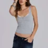 Zadie denim afgeknipte minirok in donkere wassing