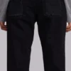 Zain versnipperde bootcut-Jeans in zwart