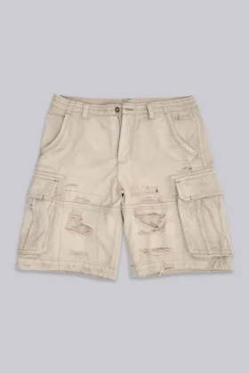 Zandkleurige cargoshorts