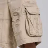 Zandkleurige cargoshorts