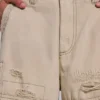 Zandkleurige cargoshorts